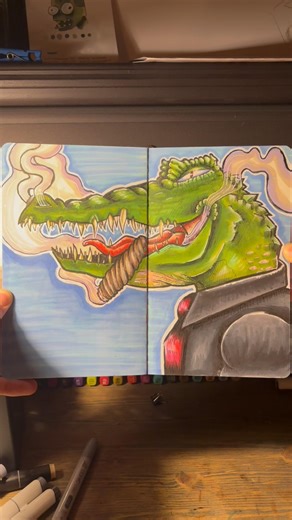 The MOST BADASS drawing ever?!? #art #drawing #artist #cool #markers
