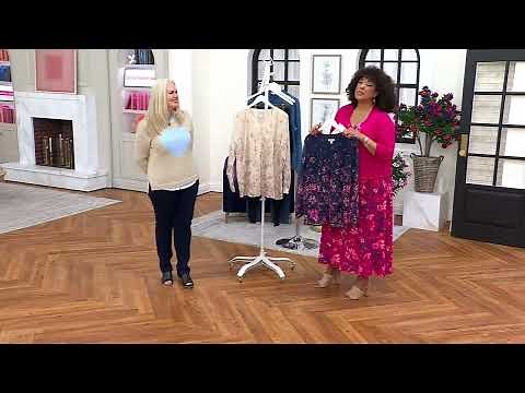 Coldwater Creek Winding Florals Woven Blouse on QVC