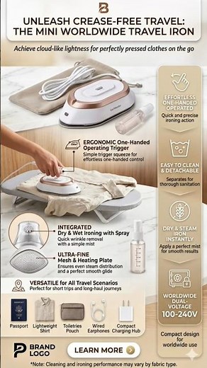 Newbealer Travel Iron Review ✈️🇺🇸 |#amazonfinds #foryou #amazontraining #travel #shorts