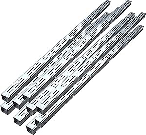 Slim Channel Drain Kit Outdoor, 2'' or 1-2/5'' Wide Trench Drain System for Yard Underground/ Patio/ Driveway Garage, Drainage Trench - Channel Drain with Grate, Stainless Steel(10 pack,3.5x3cm(1 2/5x