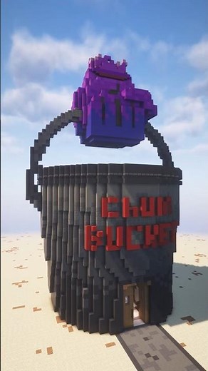 I BUILT the Chum Bucket in MINECRAFT! 🪣| Download Available #minecraft #spongebob #minecraftbuilding