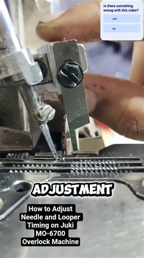 How to Adjust Needle and Looper Timing on Juki MO-6700 Overlock Machine