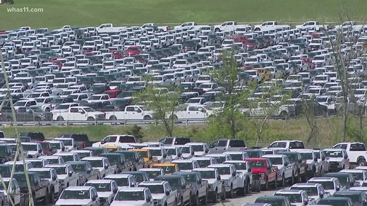 Ford trucks parked indefinitely at Kentucky Speedway, other Kentuckiana lots amid chip shortage