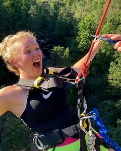 Bungee Jump Rope Cut With Knife