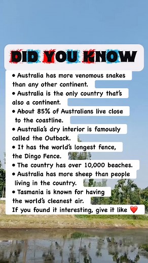 568K views · 10K reactions | Incredible Facts About Australia That Sound Fake But True!  #facts | Devlop's Puzzle Game | Facebook