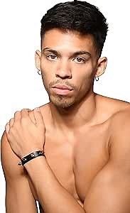 Trophy Boy Spiked Vegan Leather Cock Ring, Black, One Size