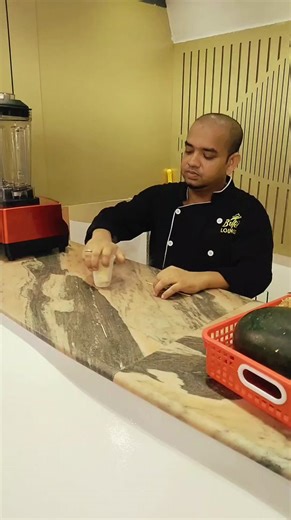 Happy serve nitrojen smoke chips for our honorable guests. | Buffet Lounge Mirpur 12