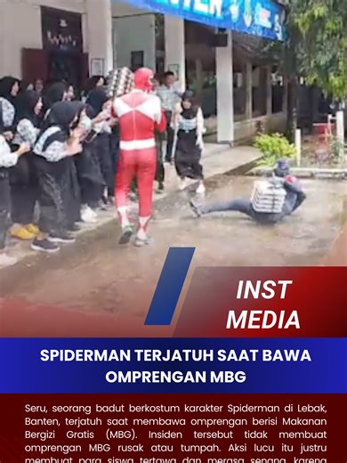 Humor Spiderman Terjatuh Bawa Makanan Bergizi di Lebak