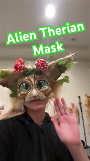 Alien Cat Mask #therian #maskmaker #otherkin #furry #therianmask #alterhuman