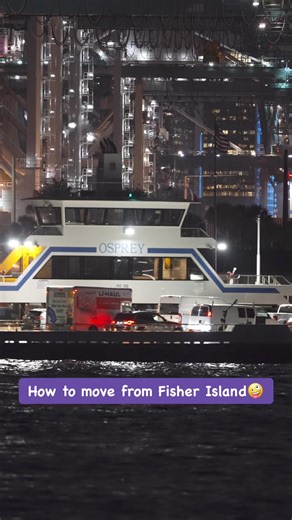 Notice the U-Haul truck on the ferry? There are no roads leading to Fisher Island, Florida. | Joseph Levy