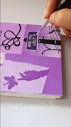 Lavender Aesthetic Mood Board Painting 🪻| Soft Aesthetic Pinterest Inspired Art #moodboard #easyart