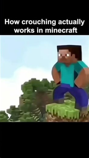 how crouching works in minecraft #minecraft #shortz