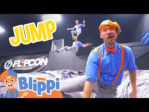 Jump with Blippi At A Trampoline Park! | Learn and Play With Blippi |Educational Videos for Toddlers
