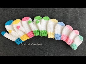 crochet baby mittens/ craft & crochet gloves