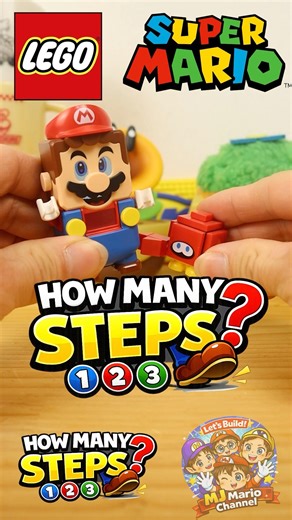 How Many Steps? 1-2-3! HUCKIT CRAB #supermario #nintendo #mario #lego #funny