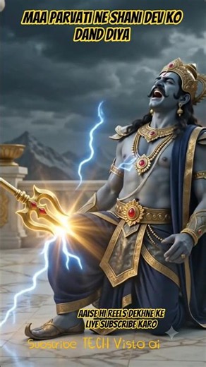Maa Parvati ne Shani dev ko Dand diya #reel #shanidev