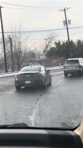 Here's a Cool Black Infiniti Q60 Coupe Driving on the Road, Everyone!: Part 1