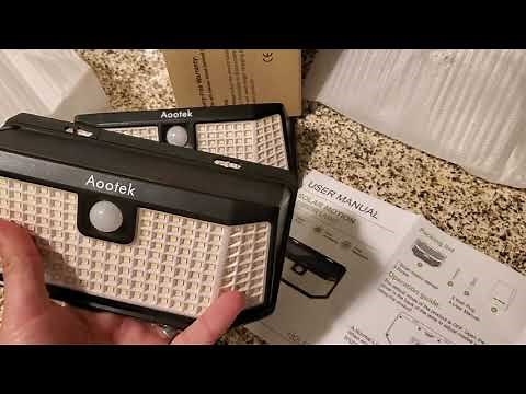 New Aootek 182 LED Solar Motion Sensor Light Review