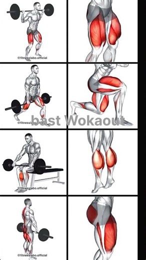 Best Leg Workout 🔥 Build Strong Quads, Hamstrings & #absworkout #motivation #fitness #sixpackabs