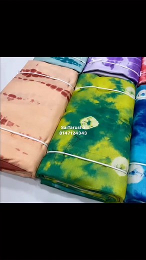 1.8K views · 26 shares | What's app 8147124343/8867513479 Rich and Soft Kanika Silk Sibori Print Saree with Rich and Hit design all over the Saree with Rich Pallu and Matching Blouse at Rs 699 + Shipping *Immediate Dispatch* | SaiTarusha | Facebook