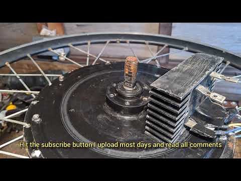 1kw E-Bike motor to WIND TURBINE GENERATOR , part ONE , read description