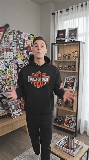 Harley Style Brand Logo Printed Hoodie Sweatshirt, Fitted Long Sleeve Hoodie with Pockets, Fall & Winter Fashion