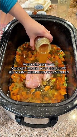 Homemade chicken noodle soup with home canned chicken broth over store bought any day!