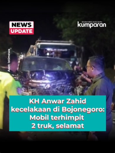 Mobil Toyota Alphard yang ditumpangi pendakwah asal Bojonegoro, KH Anwar Zahid, mengalami kecelakaan di Jalan Raya Padangan-Ngawi, Bojonegoro, Senin (10/8) malam. Mobil tersebut ditabrak truk trailer saat sedang berhenti mengantre buka-tutup jalur akibat proyek perbaikan jalan. Alphard kemudian terdorong hingga menabrak truk lain yang juga sedang berhenti. Kanit Gakkum Satlantas Polres Bojonegoro, Ipda Septian, menduga pengemudi truk trailer mengantuk sehingga tidak dapat mengendalikan kendaraan