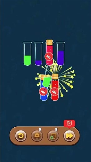 Color Cascade Sort Puzzle Game | Satisfying Brain Challenge #shorts #gaming #bestarcadegames