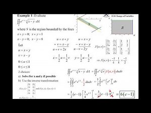Double Integral Change of Variable - concept and example 1