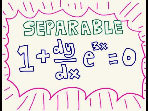 Solve 1 + dy/dx e^3x = 0 (Separable IVP)