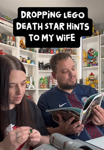 Back dropping some more hints to the wife for the Lego Death Star. Surely she’s going to get the hint soon? #legotiktok #legocontent #couplecomedylovers #legofunny #legomeme @LEGO