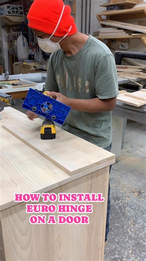4.2K views · 31 reactions | Installing soft close euro hinge using a jig #doorhinges #woodwork | Rex Woodworks | Facebook