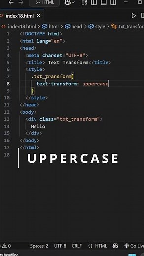 Text Transform in CSS | CSS Tutorial #css