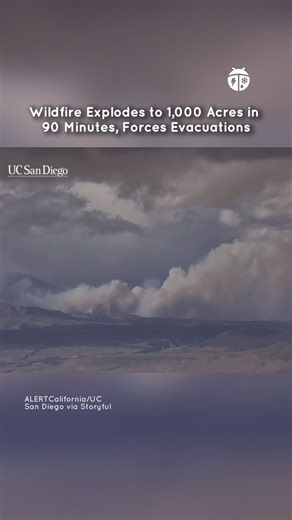 6.9K views · 112 reactions | A wildfire near California's Nevada border exploded from ignition to more than 1,000 acres in under 90 minutes on Thursday. The Pack Fire in Mono County prompted full evacuations for Crowley Lake and McGill Creek. High winds grounded air tankers, preventing aerial firefighting efforts, according to the U.S. Forest Service. | WeatherBug | Facebook