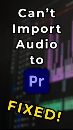 Fix Audio Import Failure in Premiere Pro 2026 Drag file into timeline