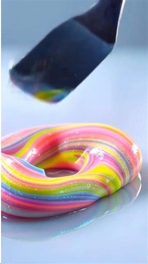 Neon slime ASMR: satisfying spreading, relaxing colors & happy vibes! 🌈💖 #SlimeASMR #NeonSlime