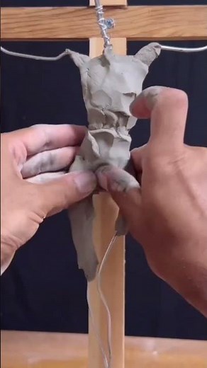 How to start the clay modeling on wire armature for crucified Jesus