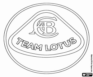 Logo of Team Lotus coloring page printable game