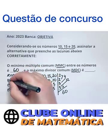 1.7K views · 295 reactions | Mínimo múltiplo comum e máximo divisor comum. #Matemática | Prof. Leo - Escolhi Aprender Matemática | Facebook