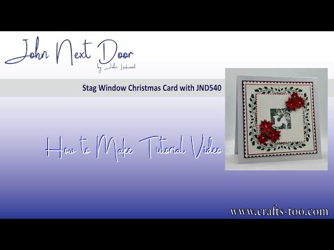 Stag Window Christmas Card with JND540