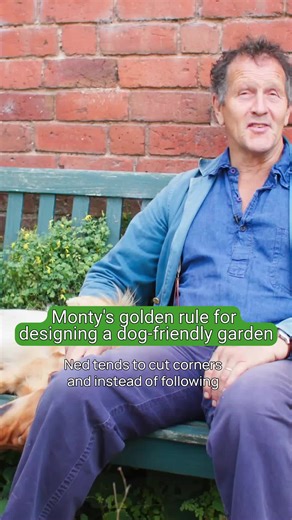 Does your dog do this? Monty Don shares a simple design tip inspired by Ned... avoid planting anything precious where paths meet, as dogs will always take the shortcut through your borders! For more dog-friendly garden design ideas, head to our YouTube, and don't forget to tag a dog-loving friend who needs to see this 🐾