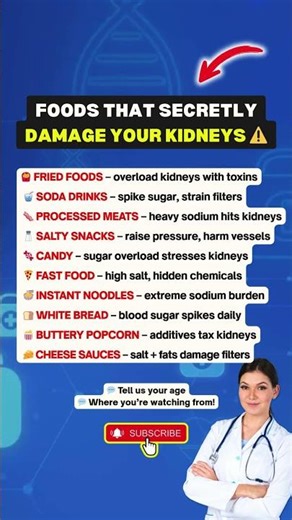 Seniors: 10 Everyday Foods That Quietly Destroy Your Kidneys | Senior Wellness Tips