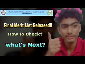 Final merit list released🎉 How to check? What's next?