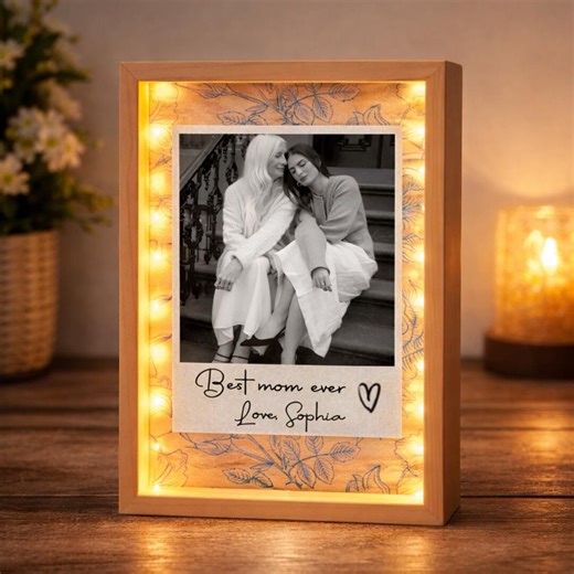 Custom Photo Frame Light Box for Mom, Best Mom Ever Personalized Picture Frame, LED Shadow Box Mother's Day Gift, Birthday Gift for Mother - Etsy