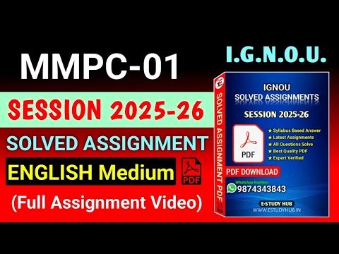 MMPC 01 Solved Assignment 2025-26 English, MMPC 01 Solved Assignment 25-26, MMPC-01 Assignment