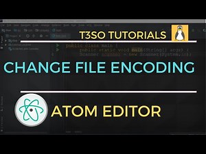 How to Change File Encoding in Atom Editor