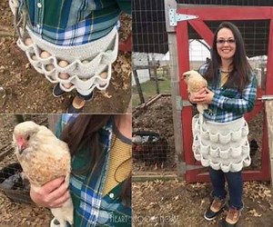 CROCHET EGG APRON...what a great idea from Heart Hook Home! Get the pattern here (affiliate) --> http://rstyle.me/n/cpkrsib6dpf . | Crochet Crazy