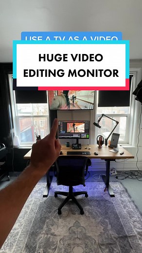 Use a TV as a video monitor? #contentcreator #contentcreators #youtube #youtuber #cameragearaddicts #videoediting