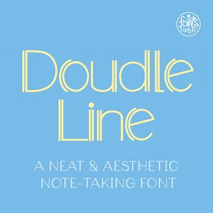 Doudleline Font | Clean Font, Cute Handwriting, Digital Note Font, Goodnotes Font, Handwriting Font, Handwritten Fonts, Neat Handwriting - Etsy